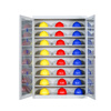 Safety helmet storage cabinet material Q235 spray paint size 1800*1200*360mm capacity 40 cells