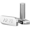 Tianzhuo Hardware 304 stainless steel T-shaped screw T-shaped bolt aluminum profile photovoltaic slot square head screw 23 head type M8M10mm M10*40 2 pieces
