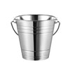 Pomelo thickened stainless steel ice bucket ice bucket KTV bar ice bucket single layer double-eared tiger head red wine beer fragrance with handle 2500ML