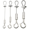 Shantou Lincun 1-4mm 304 stainless steel wire rope sling self-locking buckle hanging code hanging device adjustable hook billboard line 1.5MM thick-0.5 meter long lock + safety hook