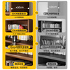 Lin Zhiyu solid wood bookshelf rack floor-standing student home storage storage cabinet grid display short bookcase integrated against the wall welfare model deepened 3 layers 120*30*111 3A grade imported solid wood