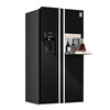 Siemens ice refrigerator double-door ice machine black tempered glass air-cooled frost-free double-door automatic with water source faucet-glass door ice refrigerator