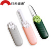 Rihe Shengtang Fruit Knife Folding Portable Household Mini Knife Multi-Functional Double-Headed Two-in-One Paring Knife for Apple Peeling Green Foldable Fruit Knife Over 60_6cm