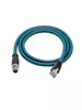 Customized M12 to R45 Category 6 Gigabit Ethernet cable shielded 8-pin