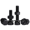 Jinggong (JINGGONG) 8.8 grade external hexagonal screw and nut set accessories, extended bolt M22M24M30M36 M36*150 half thread (1 set)