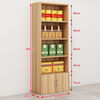 Haishi Shengbao tea display cabinet multi-functional product display cabinet tobacco and wine cabinet shelf container counter display cabinet display rack wine cabinet 1.6 meters high * 60 wide light walnut