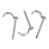 Jinggong (JINGGONG) 4/6 points/1 inch stainless steel water pipe hook hook pipe nail fixing nail PPR/PVC hot melt pipe fixing nail pipe nail stainless steel 4 points/6 points (55 long) (10 pieces) It is recommended to drill holes first