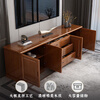 Zihua golden walnut TV cabinet coffee table combination home Chinese-style living room floor cabinet bedroom multi-function storage cabinet d22 2.2 meters high TV cabinet walnut color