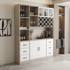 Hongsen set wine cabinet living room sideboard integrated wall cabinet simple modern display cabinet high cabinet bar cabinet can be customized gray + white door - length 120 width 30 height 200