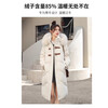 Yalu Fox Fur Collar Thickened Down Jacket Women's Long Over Knee 2025 Winter New Women's Fashion Loose Hooded Jacket White L 165