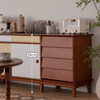 Kezitu customized solid wood sideboard home small apartment multi-functional storage locker living room retro sliding door locker pine 210cm