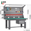 Baigang Heavy Duty Workbench Anti-static Maintenance Table Factory Workshop Fitter Operation Table Assembly Line Packing Table Two Drawers + Double Hanging Plate + Lamp Stand + Shed Plate 2100*750*1820mm