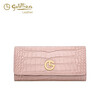 Goldlion 2024 New Fashion Wallet Women's Long Multi-Card Slot Coin Purse Cowhide Clutch Wallet Clutch Black
