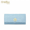 Goldlion 2024 New Fashion Wallet Women's Long Multi-Card Slot Coin Purse Cowhide Clutch Wallet Clutch Black