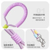 He Jiangong dog rope one to two traction rope double-headed dog rope two dogs double chain traction dog walking rope small dog two-headed rope double-headed traction rope - purple 100cm