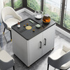 Haloden mobile tea table household small tea cart balcony small tea table kettle integrated table sofa side light luxury tea cabinet single table 60*40*67 free full set of induction cooker tea set Jingsufa-delivery to your home