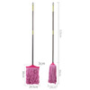 Deerskin mop with bucket towel chicken skin squeeze water household mop sponge soaring mop water absorbent stainless steel (round) pink 1 rod + 1 head