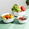 Forty thousand kilometers double-layer vegetable washing basket drain basket hollow basin fruit basin household fruit basket creative plastic kitchen vegetable basin
