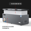 Nixue Freezer Commercial Household Freezer Horizontal Large Capacity Full Freezer Display Cabinet Refrigerated Freezer Large Freezer 2288 Single Temperature Dual Machine Copper Tube-Xingyao Gray Expanded Version Level 1 Energy Consumption