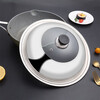 Baijie stainless steel pot lid visible wok lid large pot lid with lid handle 34CM