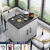 Haloden mobile tea table household small tea cart balcony small tea table kettle integrated table sofa side light luxury tea cabinet single table 60*40*67 free full set of induction cooker tea set Jingsufa-delivery to your home