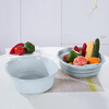 All-purpose drain basket double-layer large drain rack leaky sieve rotating round sink kitchen vegetable fruit basket large green