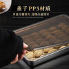Simihua household quick-frozen dumplings and wonton storage box refrigerator egg crisper sealed box multi-layer tray divided dumpling box stainless steel dumpling box 25*25*5cm 1 layer lid color random