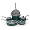 NINJA 11-piece ceramic non-stick pot set, suitable for induction stove and oven, glass pot lid