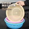 Plastic vegetable sink drain basket multi-functional living room household kitchen artifact plastic vegetable basket round fruit and vegetable basket food plastic drain basket steamed bun basket household thickened kitchen household rice washing sieve fruit vegetable vegetable drain basket Weiye Green Medium Size One Piece Set New Material丨Enlarge and Deepen