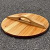 Wooden pot lid, fir pot lid, brushed with tung oil, water cylinder lid, rice cylinder lid, wooden bucket lid, traditional mortise and tenon joint, no glue and no nails, diameter 60 cm, 1.8 thick, brushed with tung oil, 1 inch