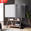 Beishi 32-75-inch universal mobile TV stand floor-standing TV mount is suitable for Hisense TCL Thunderbird Sony Changhong Konka Cool Chuangwei Xiaomi and other TV stands 32-75 inches/double-layer storage wooden pallet/light luxury silver