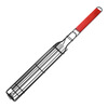 LZJV wooden handle barbecue cage hot dog sausage barbecue clip outdoor camping BBQ stainless steel grill grill stall tool red handle long barbecue grill - oil brush provided