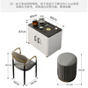 Haloden mobile tea table household small tea cart balcony small tea table kettle integrated table sofa side light luxury tea cabinet single table 60*40*67 free full set of induction cooker tea set Jingsufa-delivery to your home