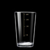 Ye Yu tempered glass liquor cup with scale for home use, foreign wine beer mug 23 liang, gold scale 2.5 liang tempered cup - set of 10