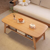 Small craftsman coffee table living room small apartment simple rental house 2025 new simple modern tea table Japanese warm white 120
