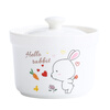 Aostar Soup Cup Set of Four Ceramic Stew Cups with Lid for Stewing Bird’s Nest Tonic and One-Server Household Liner Stew New Rabbit Series (4 Stew Cups with 4 Lids)