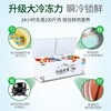 Xingao Snow Freezer Commercial Household Horizontal Freezer Large Capacity Refrigerated Freezer Display Cabinet Dual Temperature Commercial Large Capacity Freezer Commercial Large Freezer 728 Single Temperature Copper Tube Upgrade (1.45 meters long)