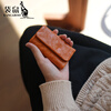 Kangaroo (KANGAROO) vegetable tanned cowhide wrinkled multifunctional genuine leather coin key bag mini large capacity zipper small key bag orange