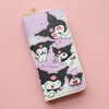 Chenwen Children's Wallet Long Wallet Female Cartoon New Valentine's Day Mobile Phone Wallet Zipper Card Bag Clutch Bag Coin Purse Long Wallet Black Bow Kulomi