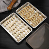 Simihua household quick-frozen dumplings and wonton storage box refrigerator egg crisper sealed box multi-layer tray divided dumpling box stainless steel dumpling box 25*25*5cm 1 layer lid color random