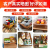 Shangkeyi rectangular imitation rattan storage basket plastic woven storage basket supermarket display display basket bread snack fruit basket