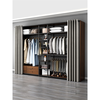 Open wardrobe rack assembly bedroom floor-standing metal frame clothes hanger cloakroom walk-in clothes rack customized double drawer combination 205_50_240