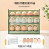 LZJV egg kitchen refrigerator storage box preservation and organization egg carton storage artifact side door egg tray flipping egg rack transparent model can hold 30 eggs