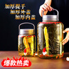 Kashiwa Chao bubble wine special glass bottle with faucet thickened green plum wine jar bayberry medicinal wine material ginseng wine jar (bubble wine) punched style water spout 6 pounds thickened