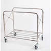 Linen cart folding stainless steel collection trolley cleaning room entrance cart hotel room service cart work cart blue