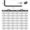 Ximen metric imperial hexagonal wrench set L-shaped hexagonal hexagonal wrench hardware tool set 30 pieces