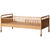 Genji Muyu children's furniture baby splicing bed children's solid wood bedroom crib with guardrails multi-functional baby simple large bed widened bed furniture oak splicing bed + mattress J23 (1.0*2.0 meters)