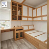 Shenyi children's room platform box bed bookcase wardrobe log furniture design whole house custom tatami upper bed and lower cabinets