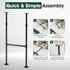 Yes4All Industrial style H-shaped metal table legs 2 pieces 96cm high black coating DIY table frame