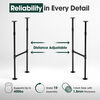 Yes4All Industrial style H-shaped metal table legs 2 pieces 96cm high black coating DIY table frame